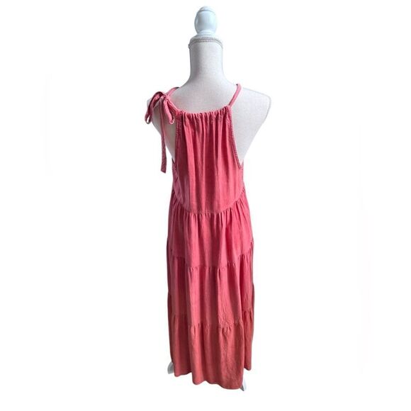 Bella Dahl TIERED HALTER MAXI DRESS IN RED CLAY XS - Picture 4 of 6